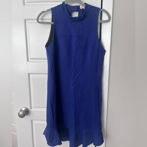 Rebecca Taylor Ruffle Bottom Shift Dress Keyhole Back Size 6